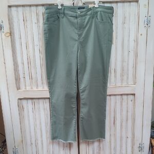 Not Your Daughter's Jeans, Marilyn Straight, Ankle Length. Sage Green Size 16